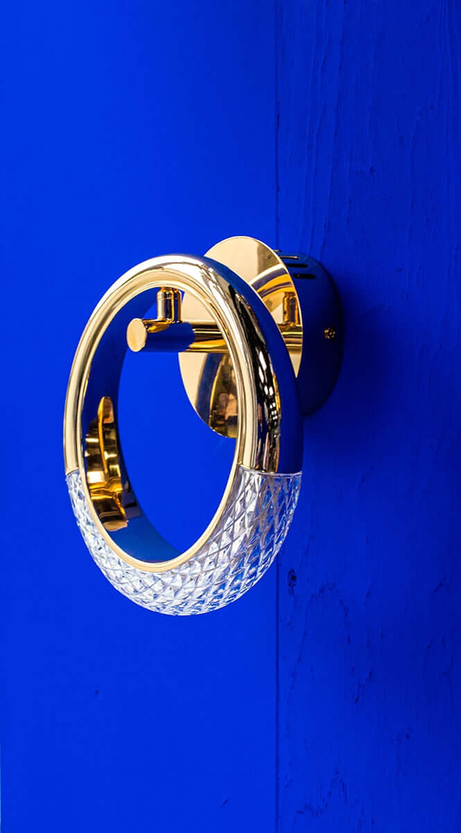 Nástenná lampa Helios zlatá