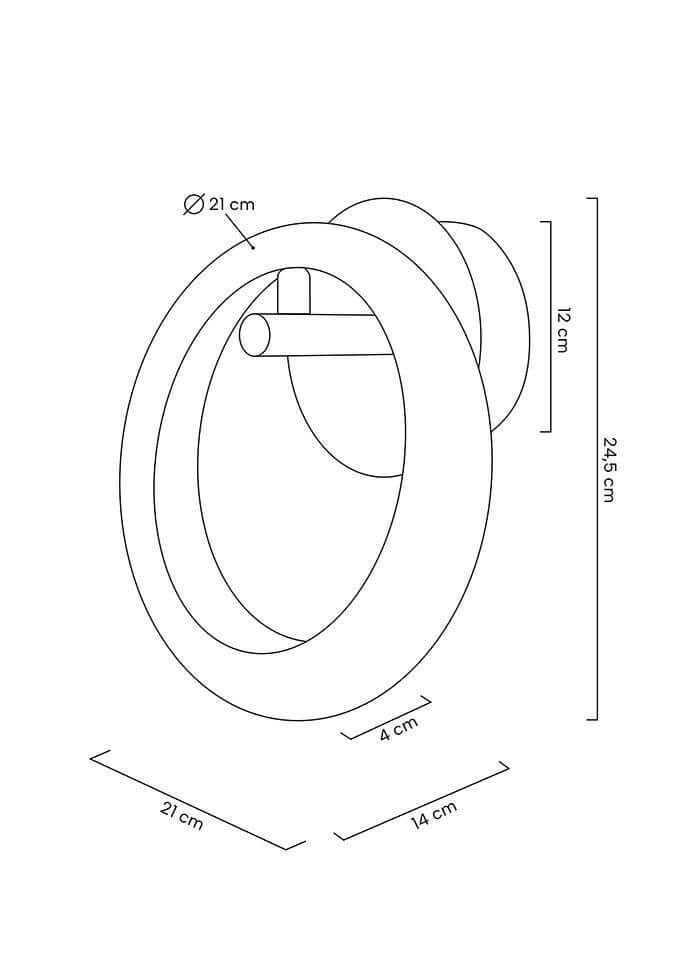 Nástenná lampa Helios zlatá