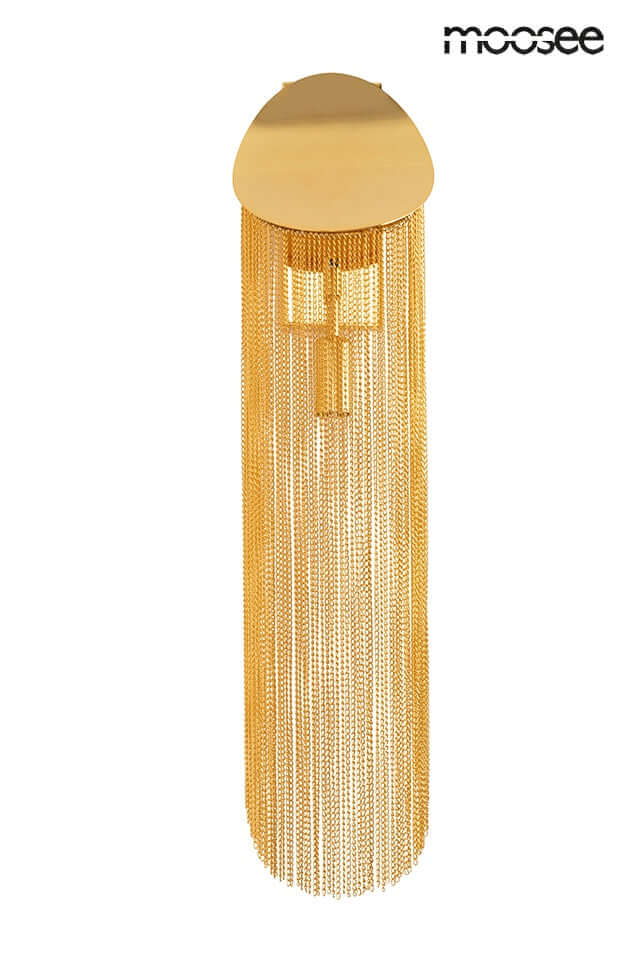 Nástenná lampa Lambada so zlatými retiazkami