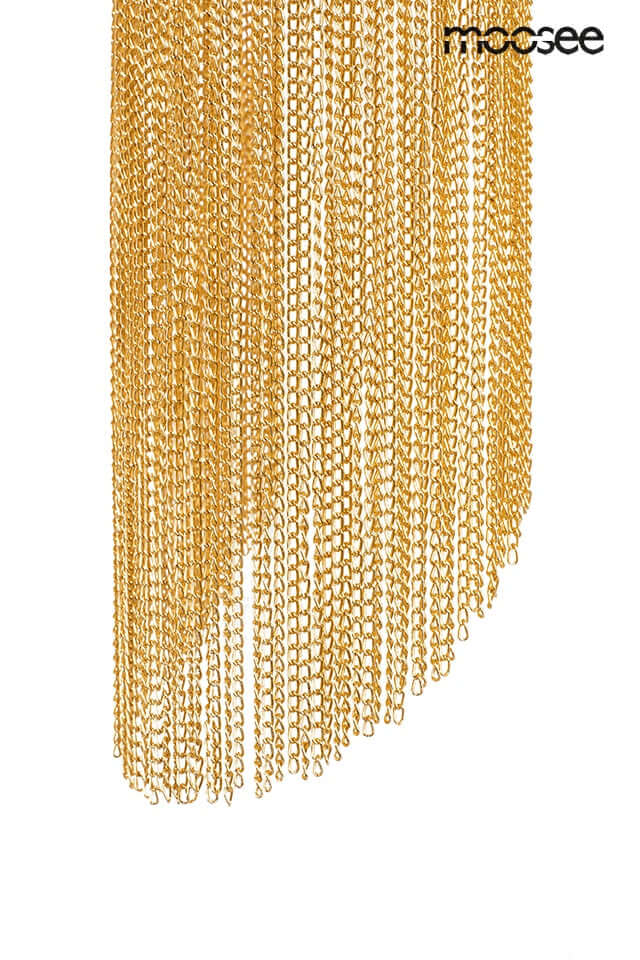 Nástenná lampa Lambada so zlatými retiazkami