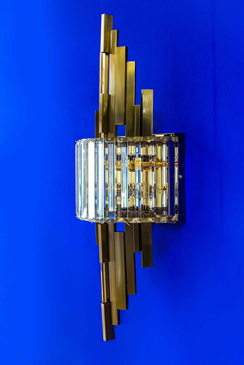 Nástenná lampa Towers zlatá