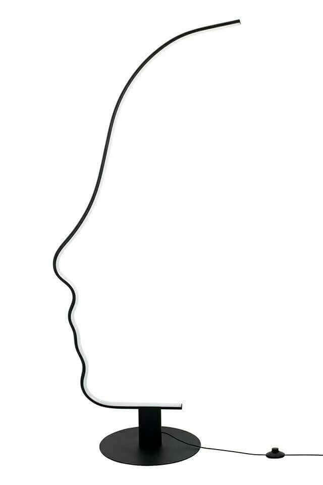 Stojacia lampa Face Floor čierna