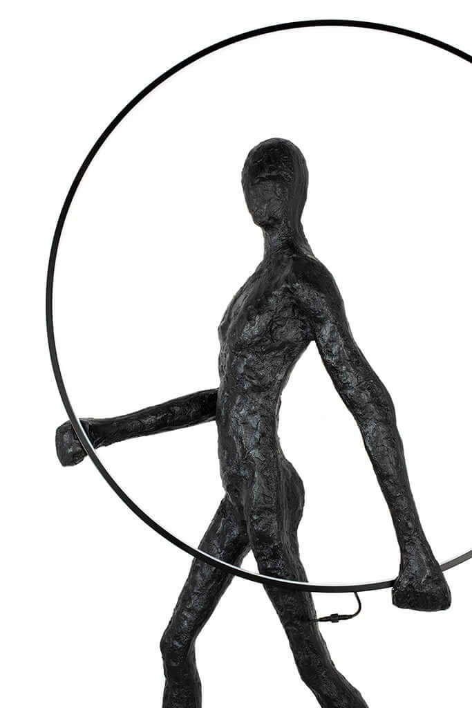 Stojacia lampa Human Round – sklolaminát