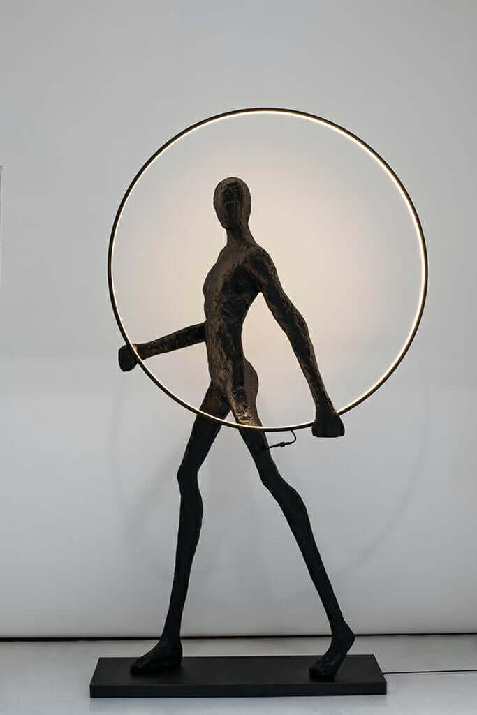 Stojacia lampa Human Round – sklolaminát