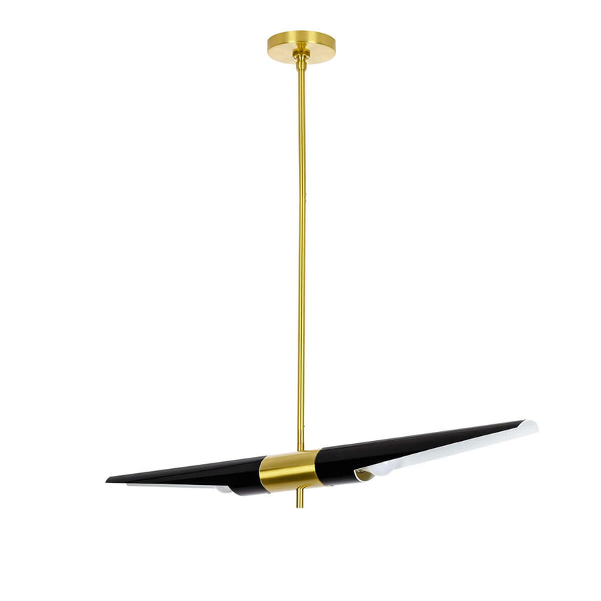Závesná lampa Apollo 1 čierna - brúsené zlato