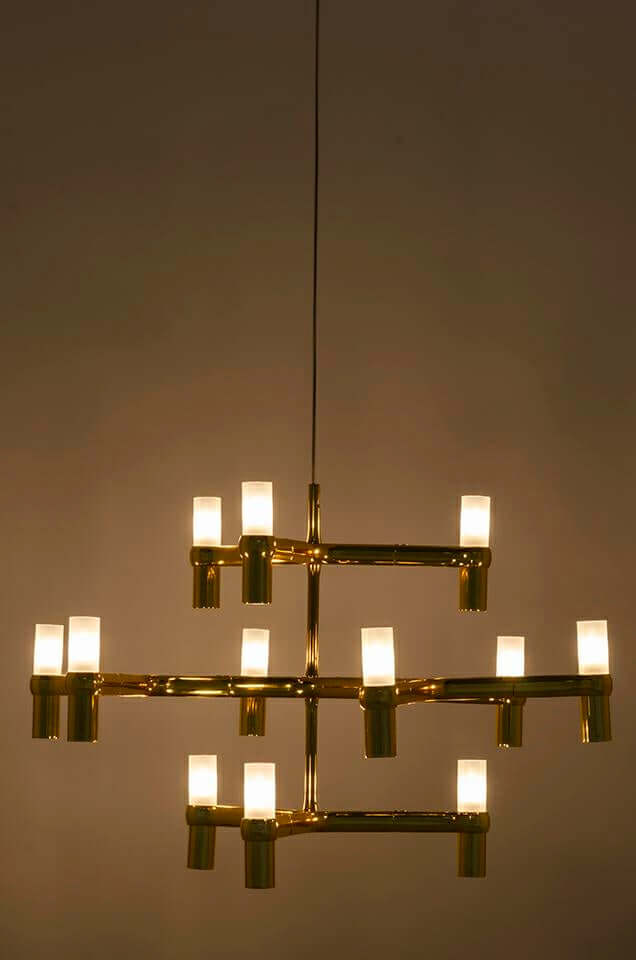 Závesná lampa Atomic zlatá