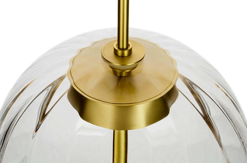 Závesná lampa Chaplin 300 medená – LED, sklo