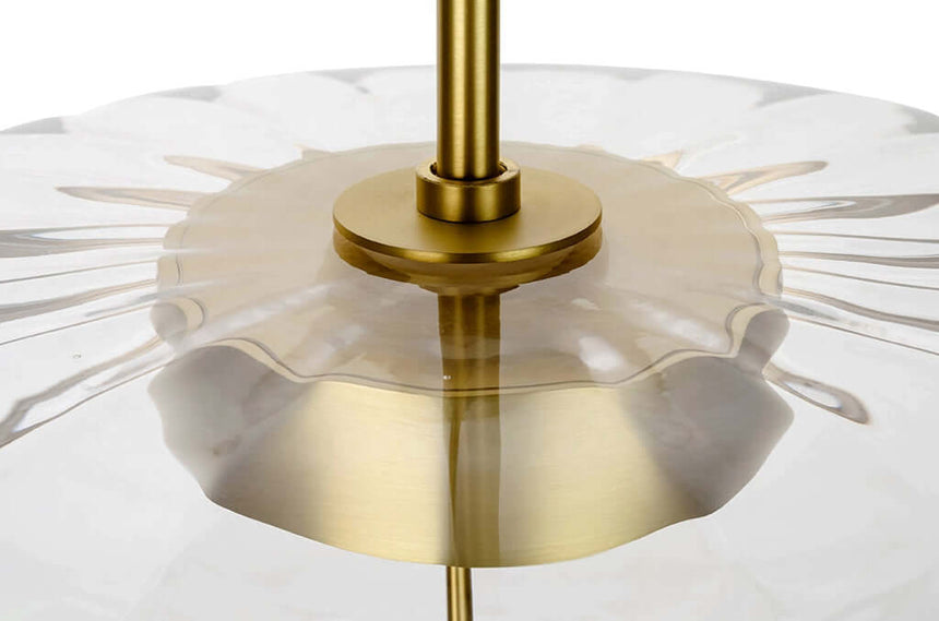 Závesná lampa Chaplin 360 medená – LED, sklo