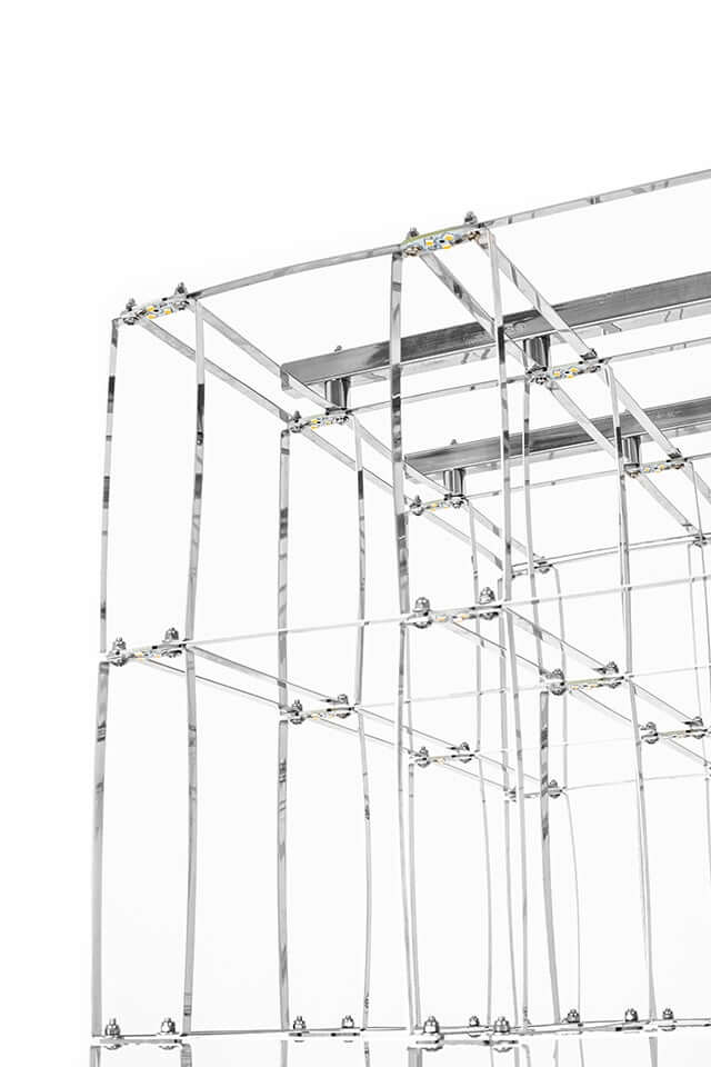 Závesná lampa Constellar – LED, brúsená oceľ