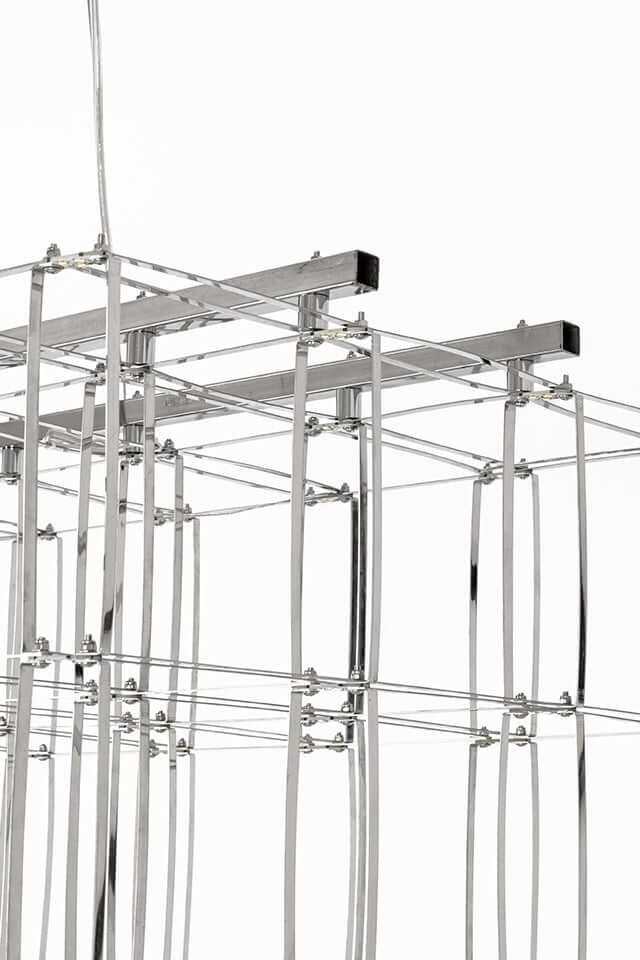 Závesná lampa Constellar – LED, brúsená oceľ