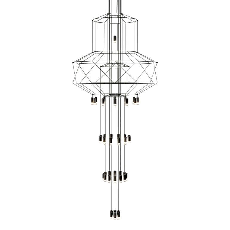 Závesná lampa Flusso 43 Grande čierna