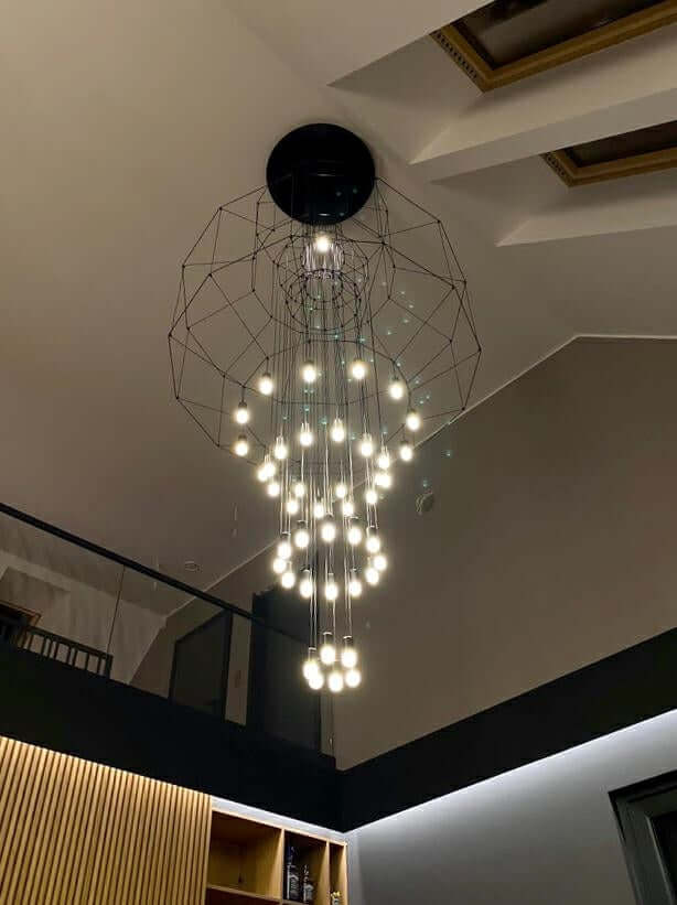 Závesná lampa Flusso 43 Grande čierna
