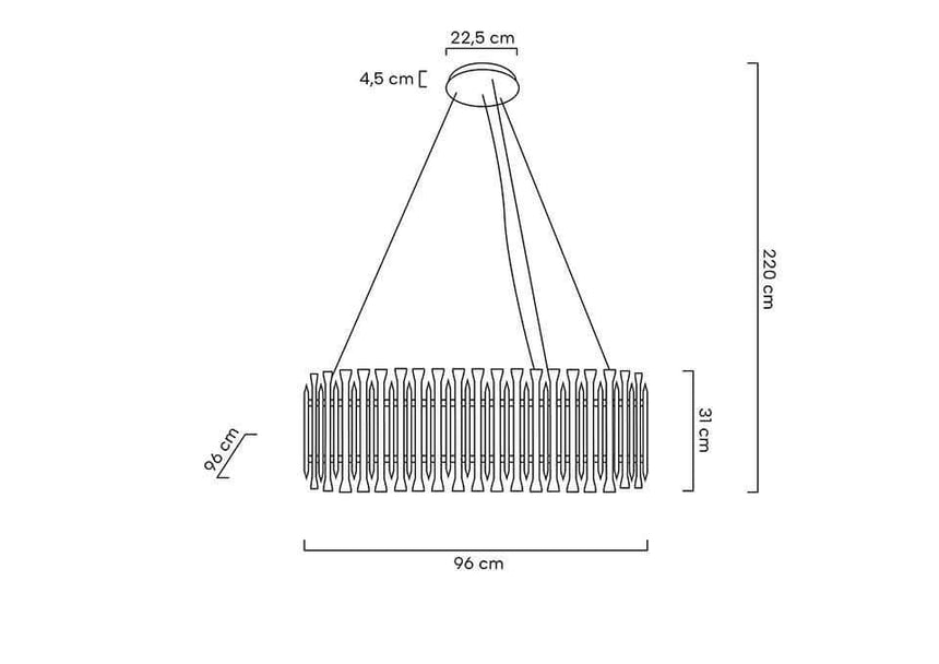 Závesná lampa Galliano meď – hliník, uhlíková oceľ