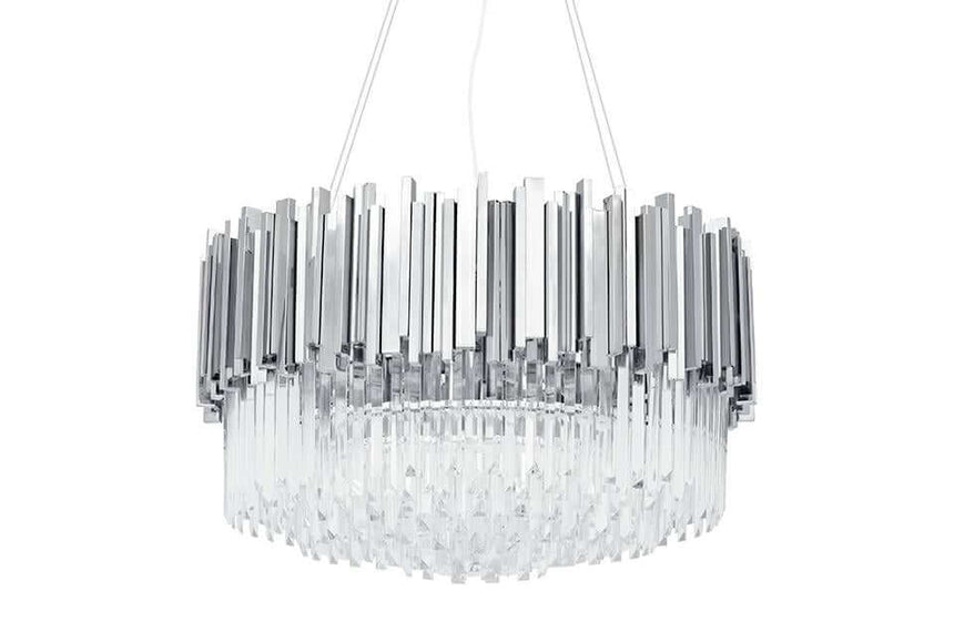 Závesná lampa Imperial Silver 60 – oceľ, krištáľ