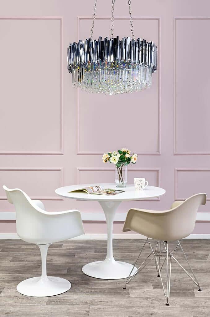 Závesná lampa Imperial Silver 80 – oceľ, krištáľ