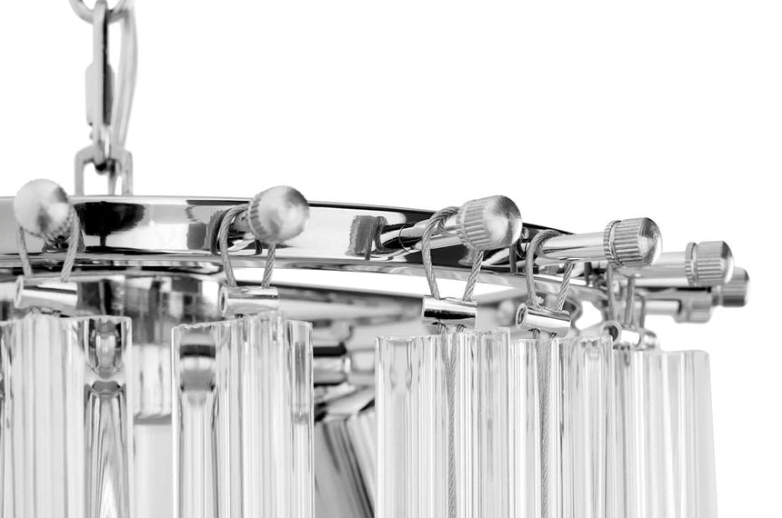 Závesná lampa Murano S chróm – sklo, kov