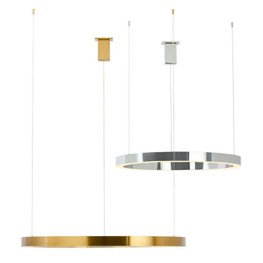 Závesná lampa Ring 80 strieborná – LED, leštená oceľ