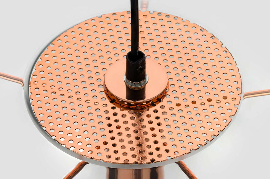 Závesná lampa Sandra 20 medená – sklo, kov