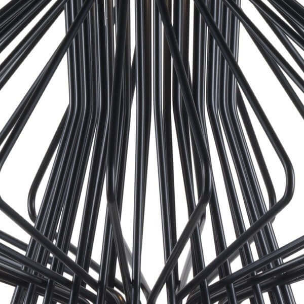 Slamená závesná lampa sivá - uhlíková oceľ