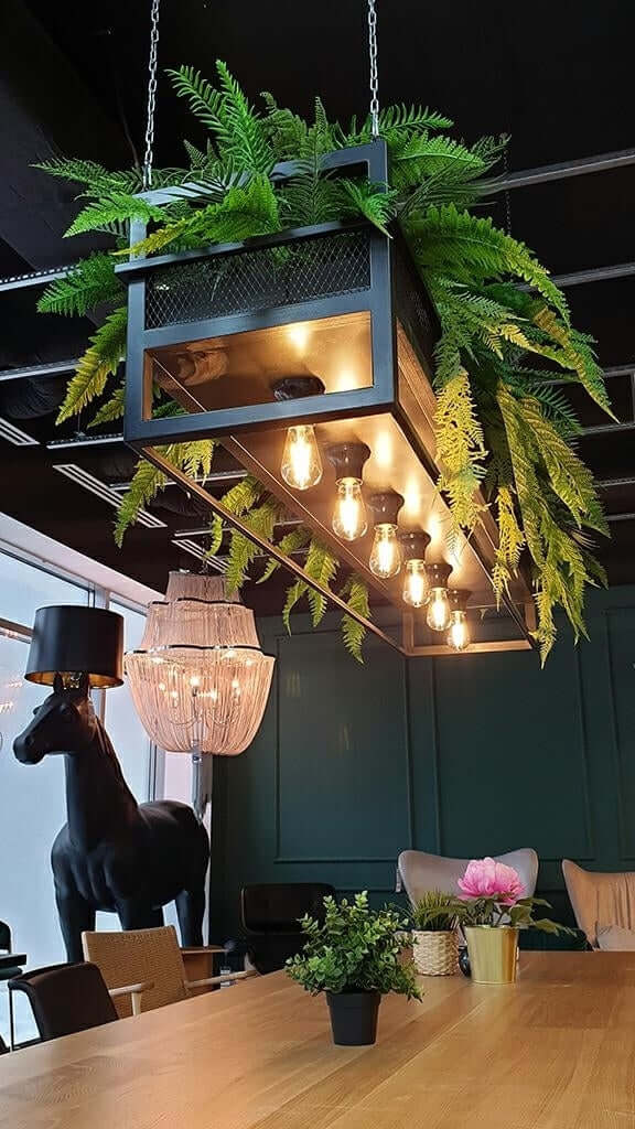 Závesná lampa Semira 180 v priemyselnom štýle / kvetinový štýl