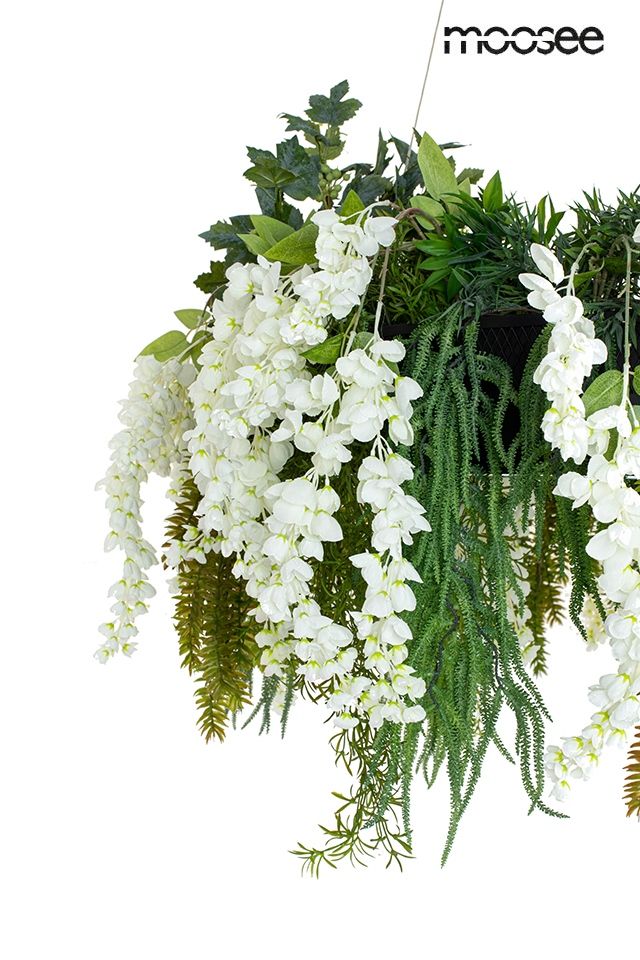 Gardens Wisteria 50 függőlámpa fekete – LED, művirág