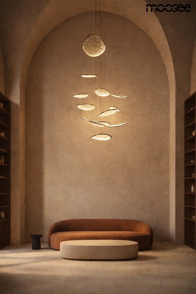 Medusa függőlámpa arany – LED, fém, akril