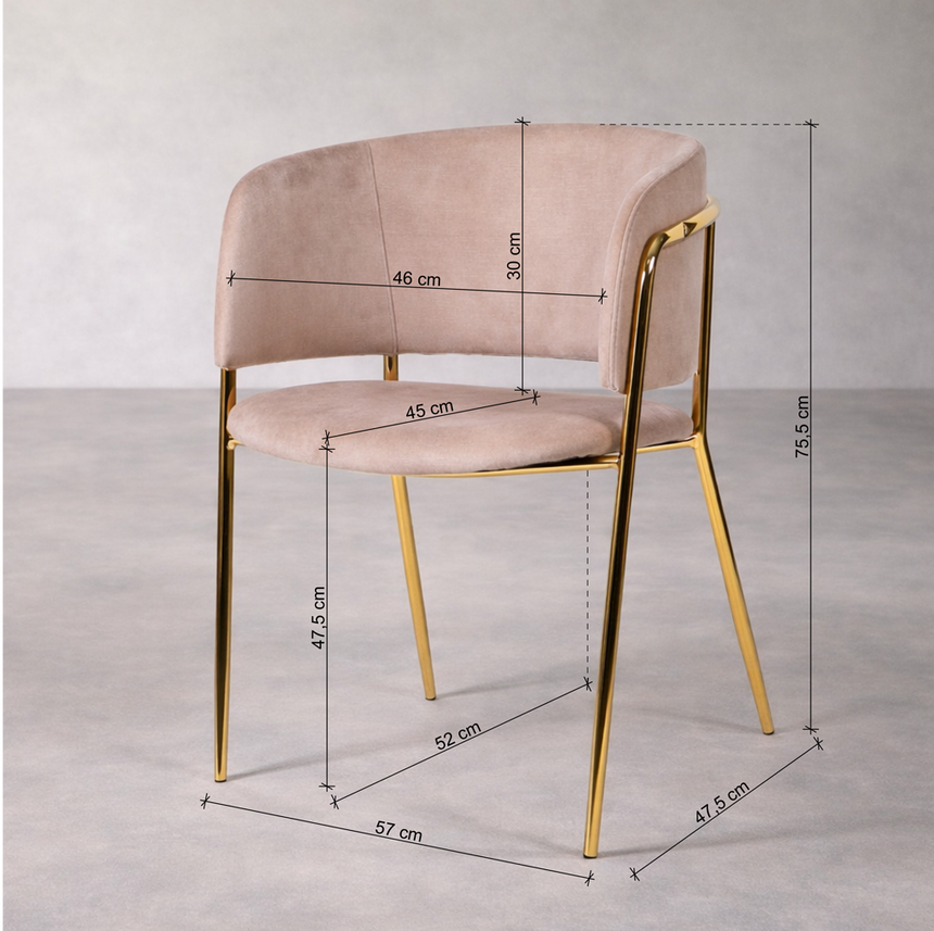 Jedálenská stolička KL Mia vo farbe hľuzovky