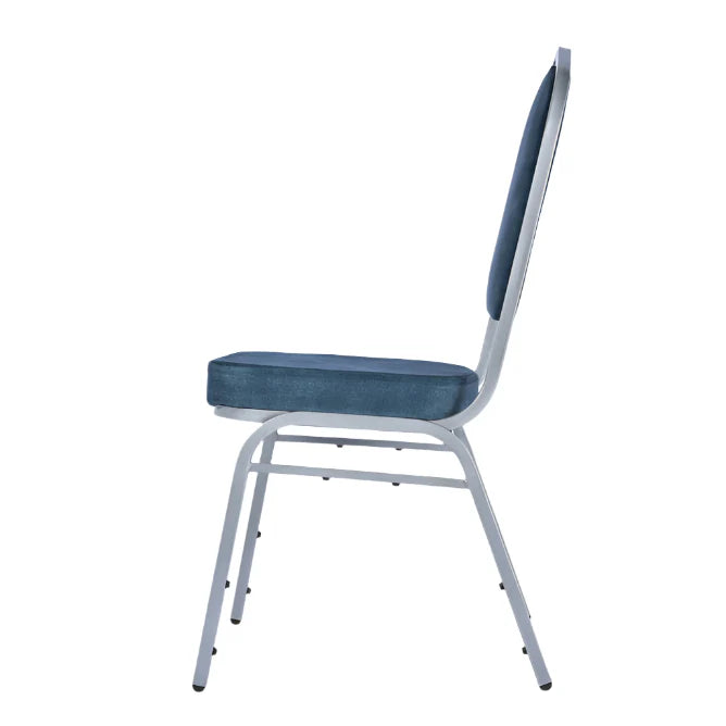 Konferenčná stolička Mark prémiovej kvality – odolná voči škvrnám, čalúnenie v petrolejovo modrej farbe