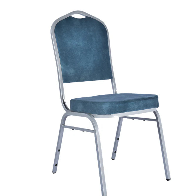 Konferenčná stolička Mark prémiovej kvality – odolná voči škvrnám, čalúnenie v petrolejovo modrej farbe