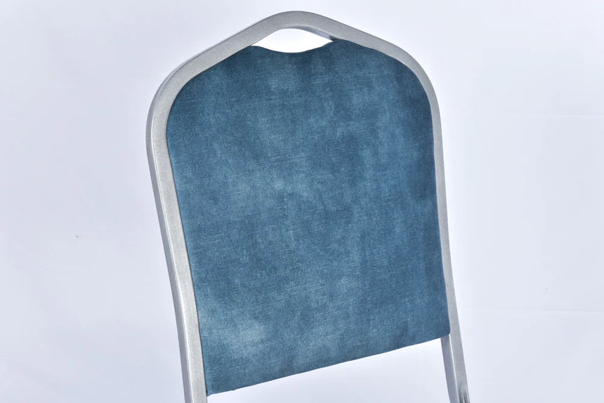 Konferenčná stolička Mark prémiovej kvality – odolná voči škvrnám, čalúnenie v petrolejovo modrej farbe