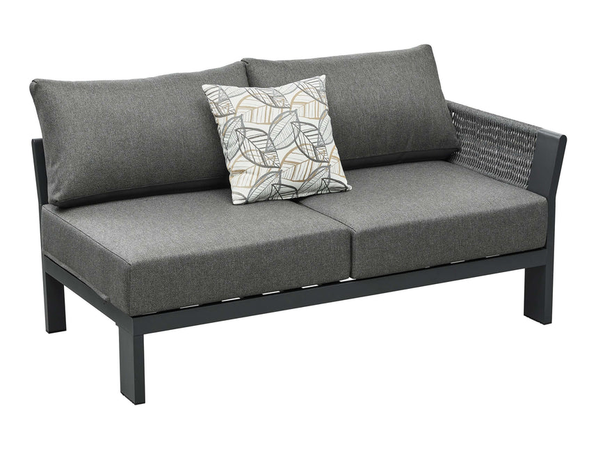 5-miestna záhradná rohová sedacia súprava Higold Borromeo, antracitová