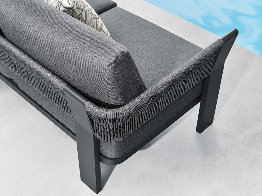 5-miestna záhradná rohová sedacia súprava Higold Borromeo, antracitová