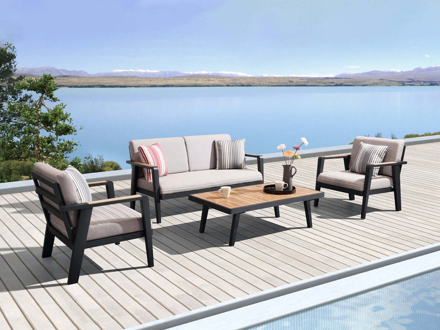 Higold Emoti - 4-miestna záhradná pohovka, čierna