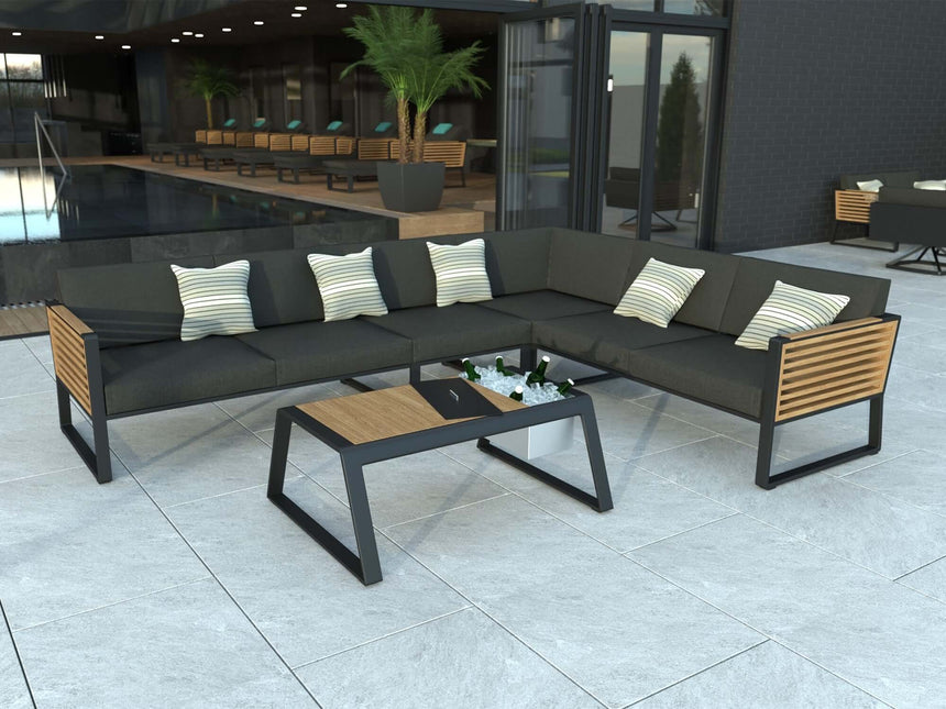 5-miestna záhradná rohová sedacia súprava Higold New York