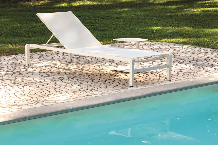 Záhradné ležadlo Grattoni 927, biele