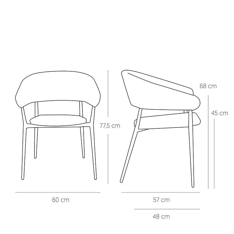 Záhradná stolička Jacco, prírodná farba