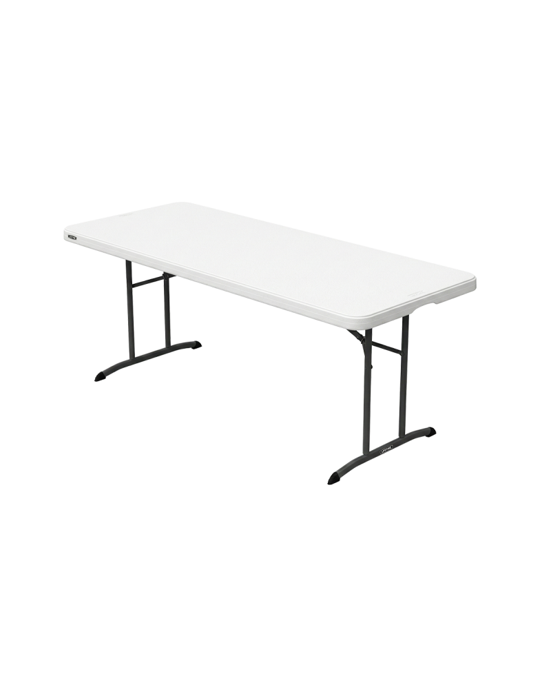 Összecsukható catering asztal 183×76 cm fekete lappal