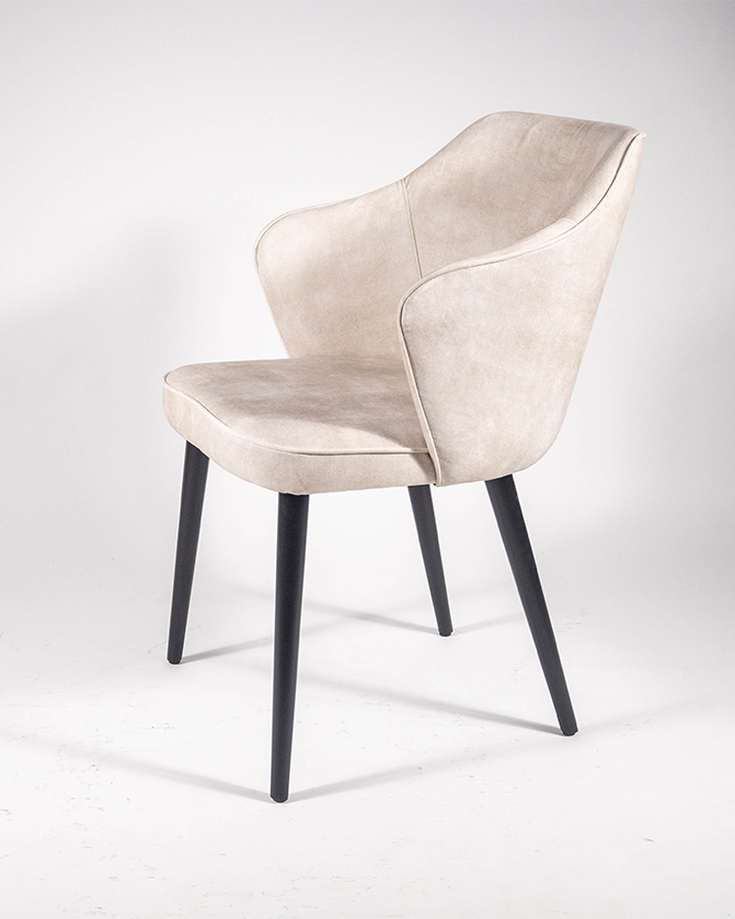 Jedálenská stolička OL Andor pevná v perleťovej farbe