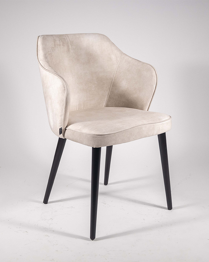 Jedálenská stolička OL Andor pevná v perleťovej farbe