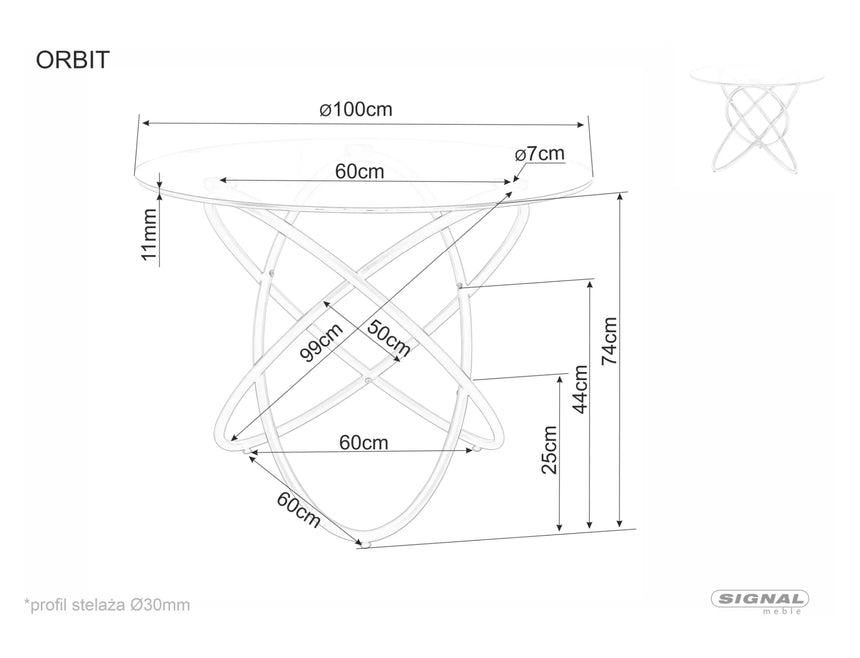 Jedálenský stôl Orbit III
