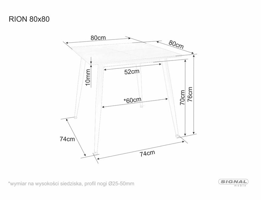 Jedálenský stôl Rion 80 I.