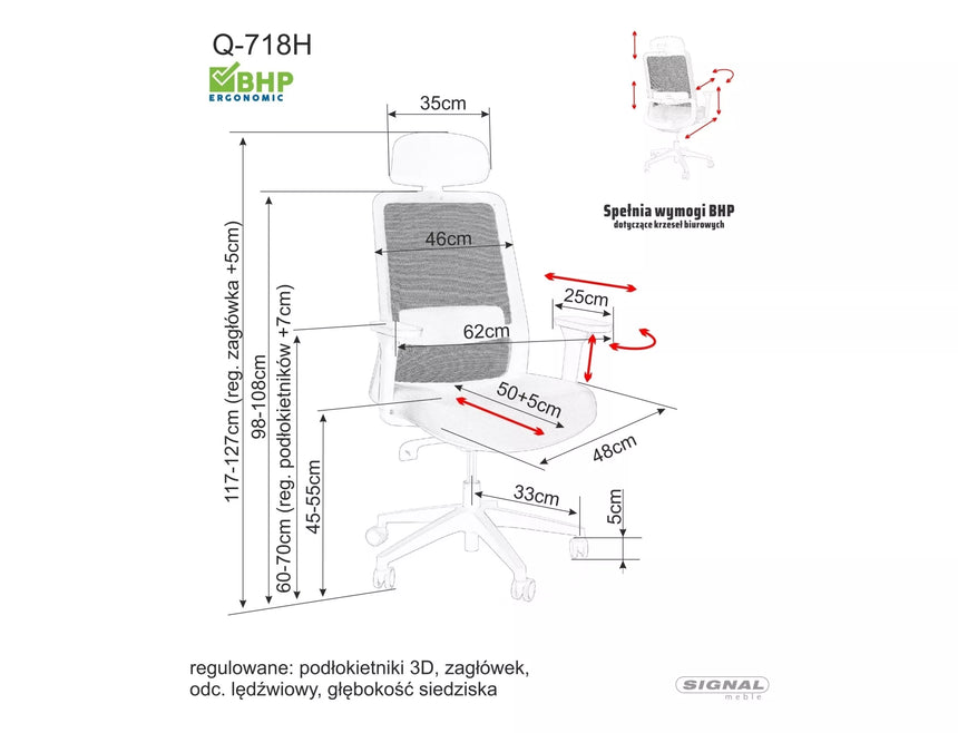 Kancelárska stolička Q-718H II.