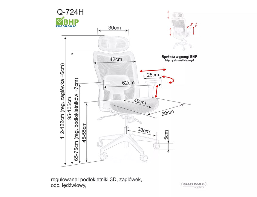 Kancelárska stolička Q-724H I.