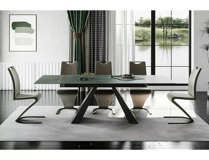 Keramický jedálenský stôl Salvadore Ossido Verde