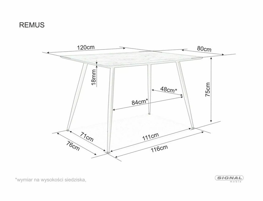 Jedálenský stôl Remus II
