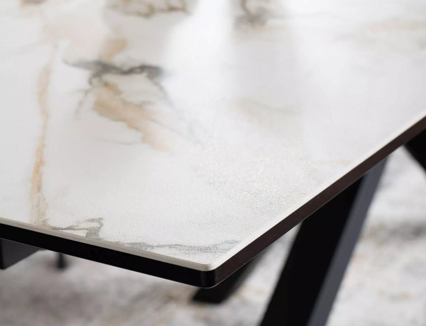 Jedálenský stôl Columbus Keramický Amber Bianco