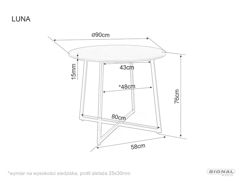 Jedálenský stôl Luna II