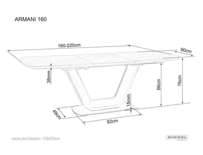 Jedálenský stôl Armani Keramický stôl II.