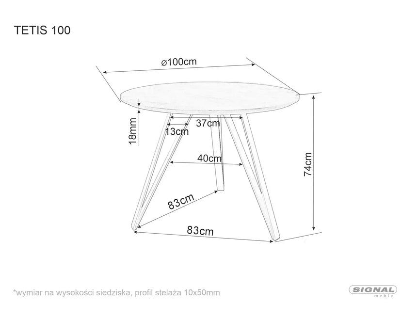 Jedálenský stôl Tetis