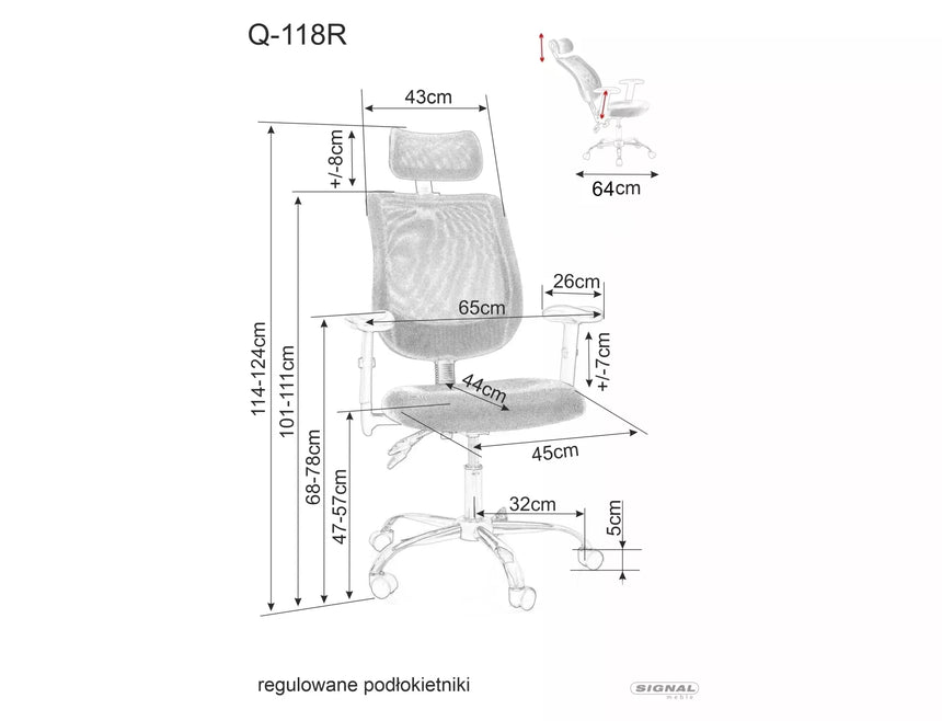 Kancelárska stolička Q-118R I.